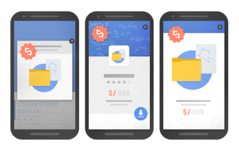 Ví dụ về cửa sổ bật lên xen kẽ xâm nhập trên trang web dành cho thiết bị di động theo Google.